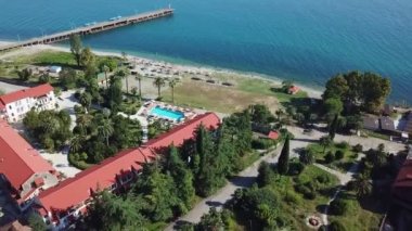 Old Gagra Abkhazia view of sea and pier 24.07.2018