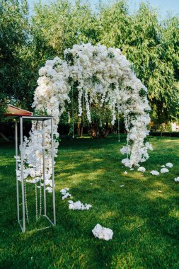 Açık havada açık havada düğün için alan.