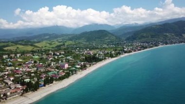 July 2017 beach near border of Abkhazia and Russia
