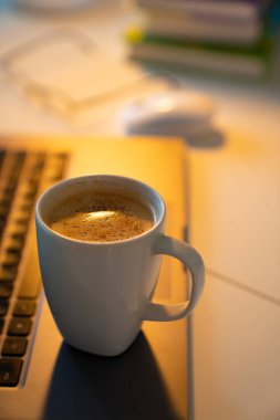 Evde çalış. Tecritteki serbest masa çalışanı. 