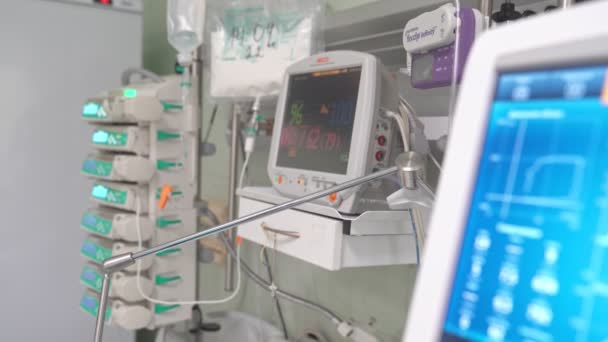 Ventilación pulmonar artificial en cuidados intensivos — Vídeo de stock