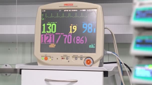 Monitor resuscitation and anesthesia for control — Stock Video