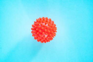 Mavi üzerine Coronavirus hastalığı modeli COVID-19