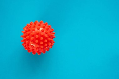 Mavi üzerine Coronavirus hastalığı modeli COVID-19