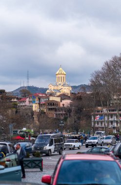Georgia Tiflis, eski şehrin bir parçası. Baharda Kafkasya 'ya yolculuk.