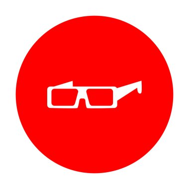 Modern cam işareti. Beyaz simgesi üzerinde kırmızı daire.