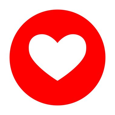 İşareti bağla. Beyaz simgesi üzerinde kırmızı daire.