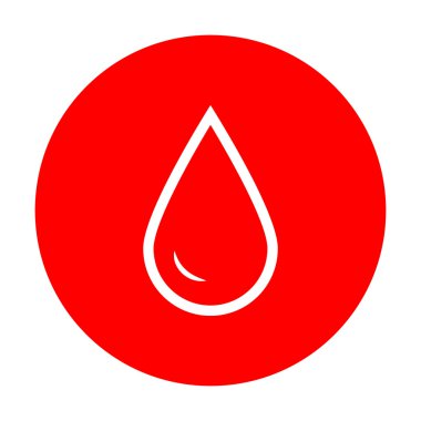 Damla su işareti yok. Beyaz simgesi üzerinde kırmızı daire.