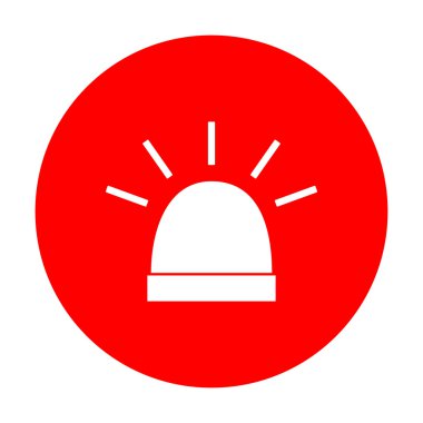 Polis çoklu oturum. Beyaz simgesi üzerinde kırmızı daire.