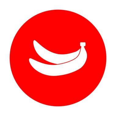 Muz basit kayıt. Beyaz simgesi üzerinde kırmızı daire.