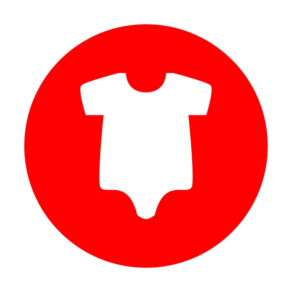 Bebek işareti illüstrasyon. Beyaz simgesi üzerinde kırmızı daire. — Stok Vektör