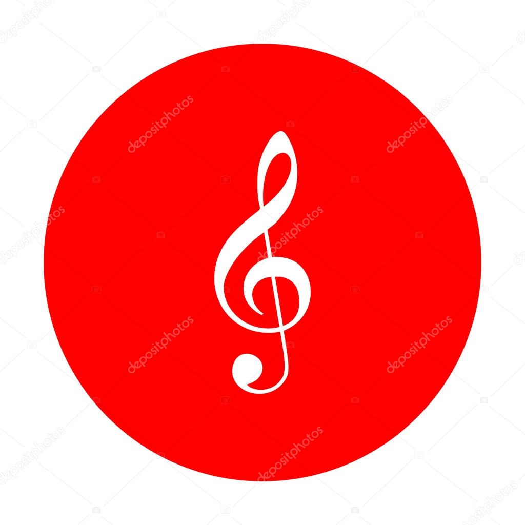 Vettoriale stockSegno di chiave di violino musicale. Chiave G. Chiave di  violino. Icona bianca sul cerchio rosso . di ©Asmati1702@gmail.com  #125732354, image size:1024x1024