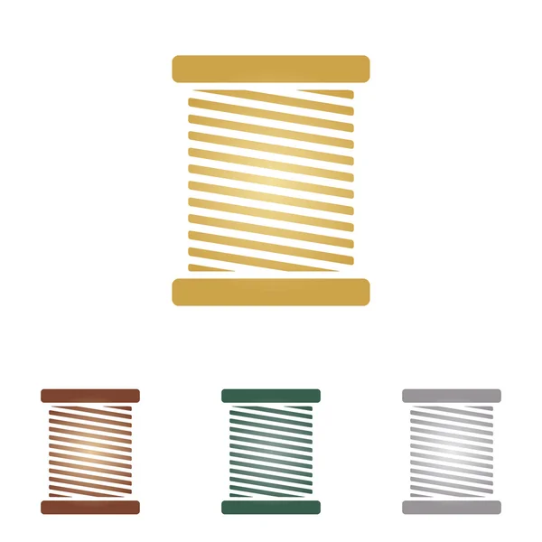 Thread sign illustration. Metal icons on white backgound. Royalty Free Stock Vectors