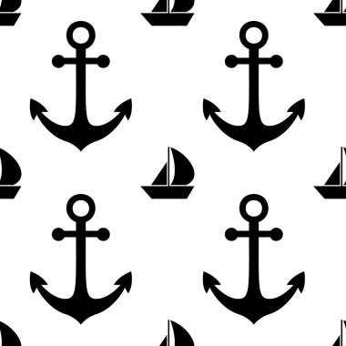 Vektör deniz seamless modeli. Şirin tasarımı.