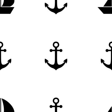 Vektör deniz seamless modeli. Şirin tasarımı.