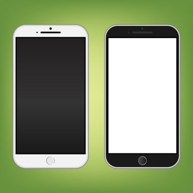 Smartphone siyah ve beyaz renk