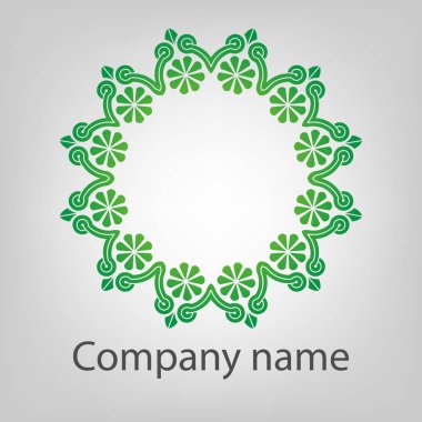 Vektör logo illüstrasyon - soyut orientaldesign öğesi. Marka ve kurumsal tasarım logo şablonu