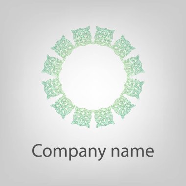 Vektör logo illüstrasyon - soyut orientaldesign öğesi. Marka ve kurumsal tasarım logo şablonu