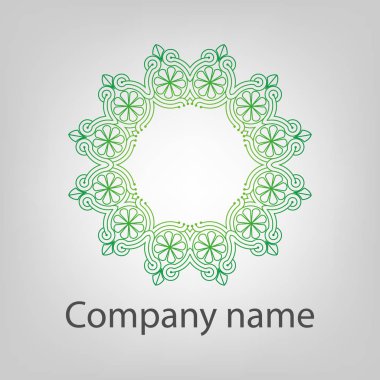 Vektör logo illüstrasyon - soyut orientaldesign öğesi. Marka ve kurumsal tasarım logo şablonu