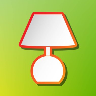 Lamba işareti illüstrasyon. Kontrast simgesi yeşil artalan üzerinde kırmızımsı vuruşlu.