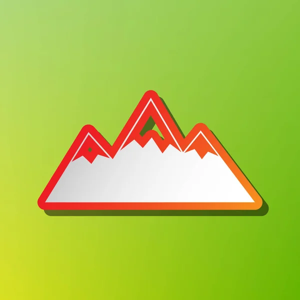 Góra ilustracja znak. Ikona kontrast z czerwono-skok na zielonym tle. — Wektor stockowy