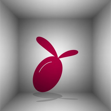 Zeytin işareti illüstrasyon. Odasında gölgeli bordo simgesi.