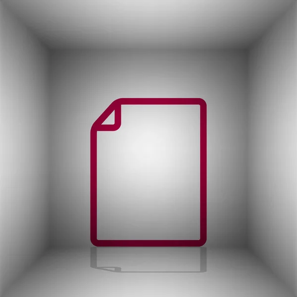 Illustration du document. Icône Bordo avec ombre dans la pièce . — Image vectorielle