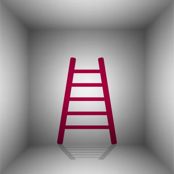 Ladder teken illustratie. Bordo pictogram met schaduw in de kamer. — Stockvector