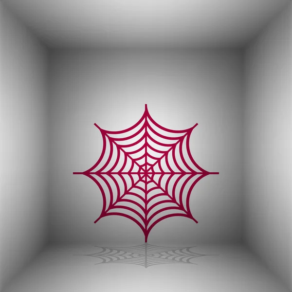 Spider en la ilustración web. Icono de Bordo con sombra en la habitación . — Vector de stock