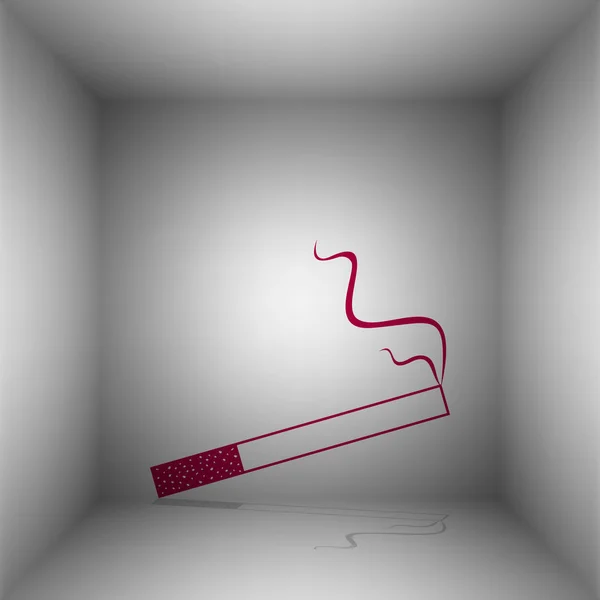 Rauch-Symbol ideal für jeden Einsatz. Bordo-Symbol mit Schatten im Raum. — Stockvektor