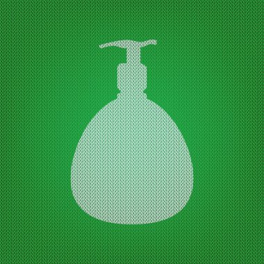 Jel, köpük veya sıvı sabun. Dağıtıcı pompa plastik şişe silhouet