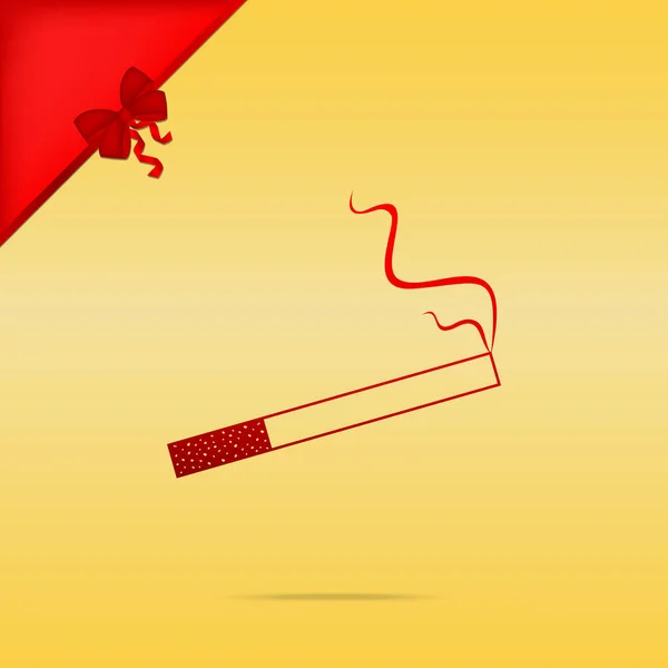 Icône de fumée idéal pour tout usage. Design de Noël icône rouge sur or b — Image vectorielle