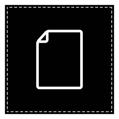 Belge işareti illüstrasyon. Beyaz arka planda siyah yama. ISO