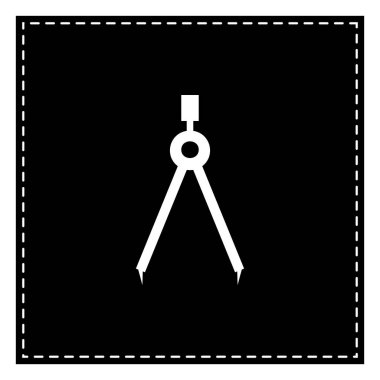 Bölücü basit kayıt. Beyaz arka planda siyah yama. İzole.