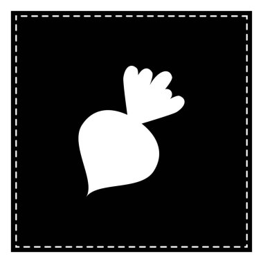 Pancar basit kayıt. Beyaz arka planda siyah yama. İzole.