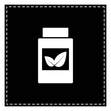 Takviyeleri konteyner işareti. Beyaz arka planda siyah yama. ISO