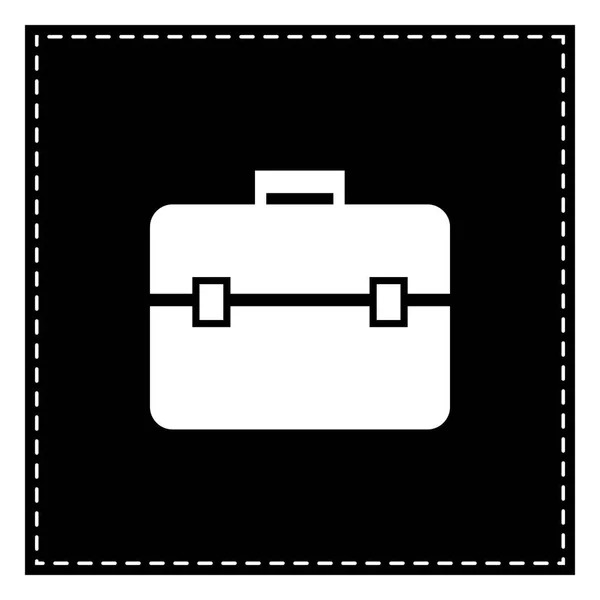 ブリーフケースの記号の図。白の背景に黒のパッチ。は — ストックベクタ