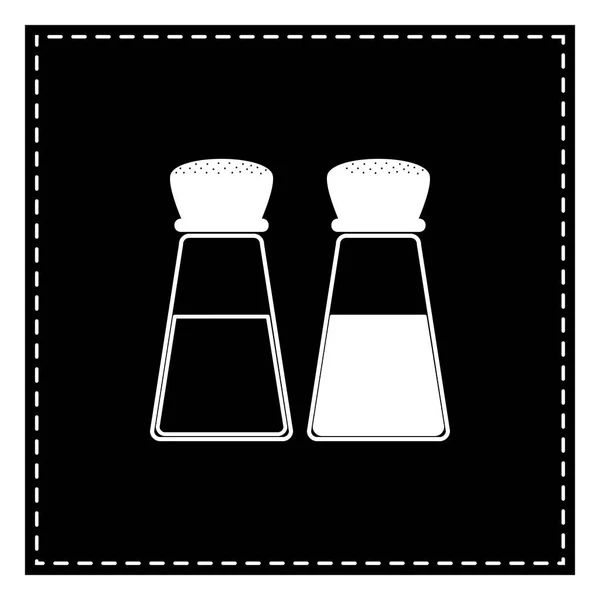 Salt and pepper sign. Black patch on white background. Isolated. — Stock Vector