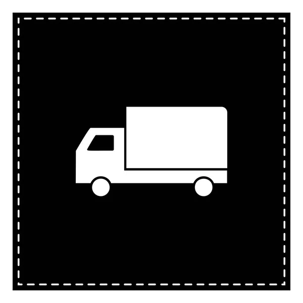 Illustration du signe de livraison. Tache noire sur fond blanc. Iso — Image vectorielle