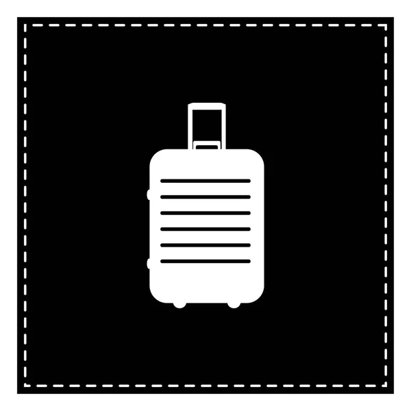 Illustration des panneaux de bagages. Tache noire sur fond blanc. Isol — Image vectorielle