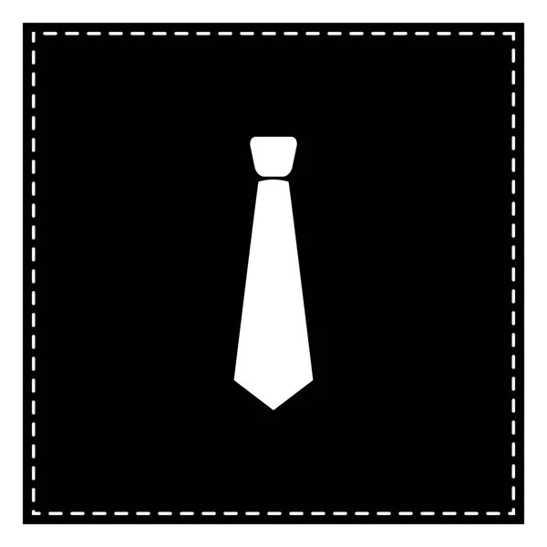 Ilustración de signos de empate. Parche negro sobre fondo blanco. Aislado — Vector de stock