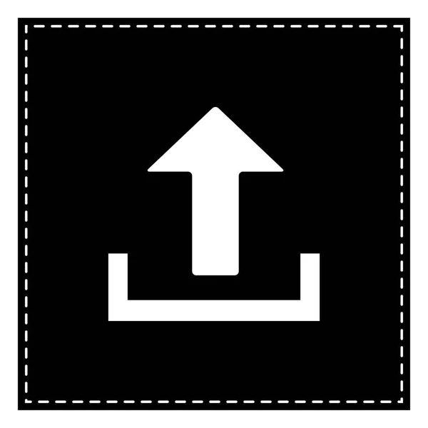 Télécharger illustration de signe. Tache noire sur fond blanc. Isola — Image vectorielle