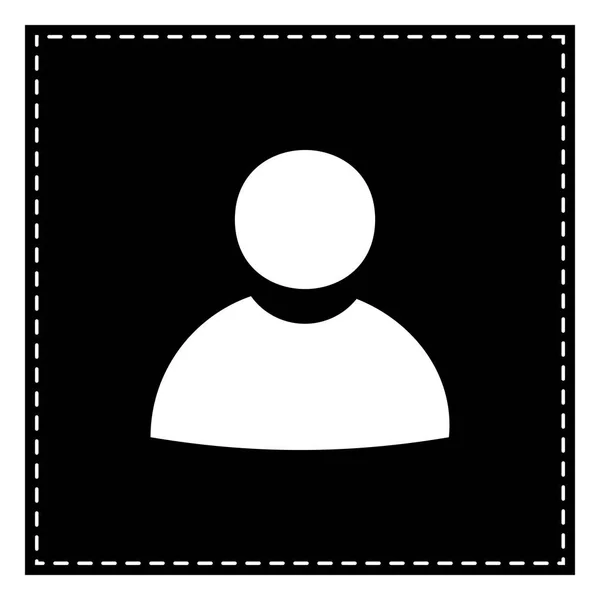 Illustration du signe utilisateur. Tache noire sur fond blanc. Isoler — Image vectorielle