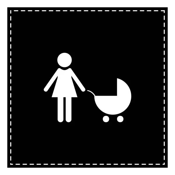 Illustration du signe familial. Tache noire sur fond blanc. Isola — Image vectorielle