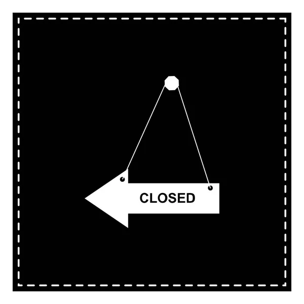 Illustrazione segno chiuso. Toppa nera su sfondo bianco. Isola — Vettoriale Stock