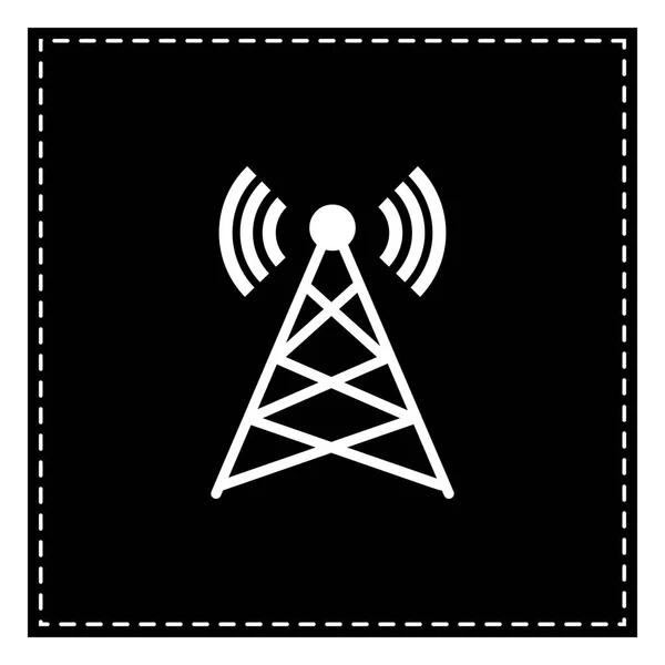 Antennenzeichenillustration. schwarzer Fleck auf weißem Hintergrund. Isol — Stockvektor