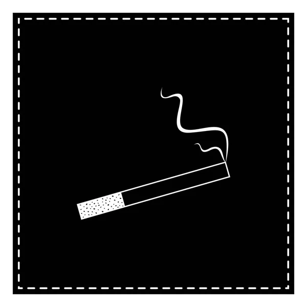 Smoke icon great for any use. Black patch on white background. I — Stock Vector