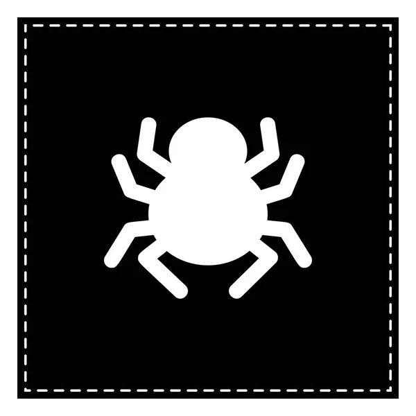 Spider sign illustration. Black patch on white background. Isola — Stock Vector