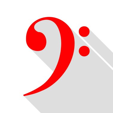 Küp işareti illüstrasyon. Düz stil gölge yolu ile kırmızı simge.