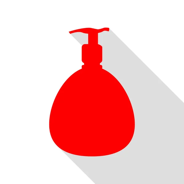 Gel, Schaum oder Flüssigseife. Spender Pumpe Kunststoffflasche Silhouette — Stockvektor